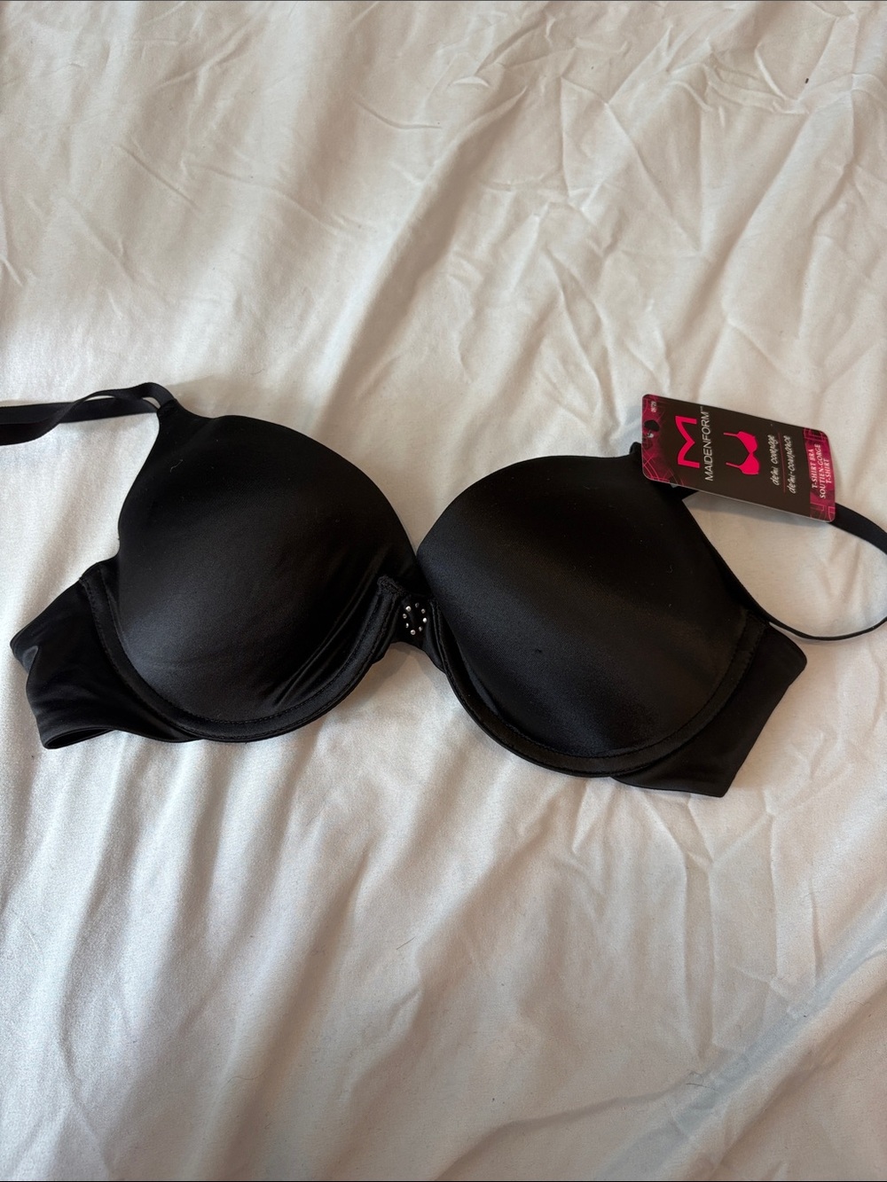 Maidenform Black Smooth T-Shirt Bra with Light Padding